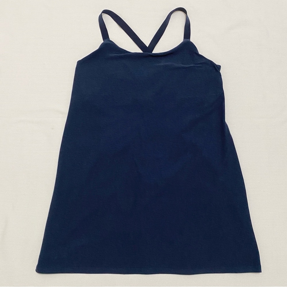 Beyond Yoga Nocturnal Navy Blue Spacedye Move It Athletic Mini Dress